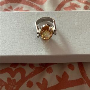 Elegant Silver and Gold-Toned Women's Ring